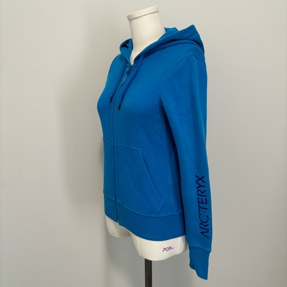 Women’s Arc’teryx Word On End Full Zip Hoodie Sweatshirt Blue Size XS - Picture 2 of 14
